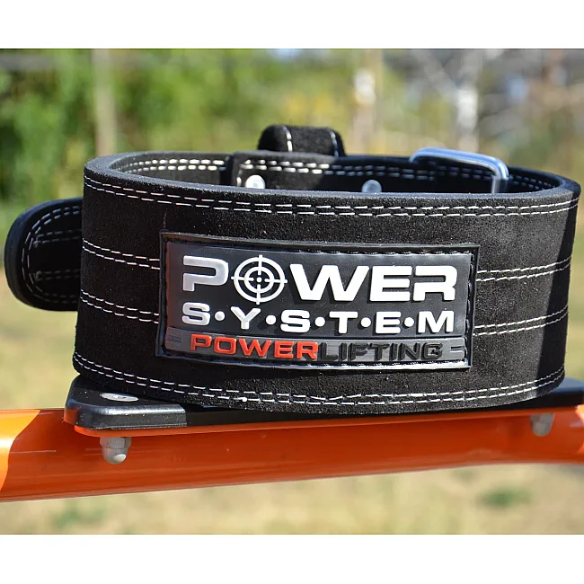 Пояс для пауерліфтингу POWER SYSTEM PS-3800 шкіряний Black
