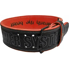 Пояс для пауэрлифтинга POWER SYSTEM PS-3830 Beast кожаный Black/Red