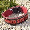 Пояс для пауэрлифтинга POWER SYSTEM PS-3830 Beast кожаный Black/Red