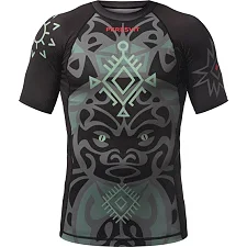 Рашгард із коротким рукавом PERESVIT Maori Black Military Green