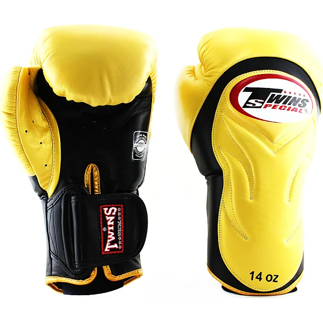 Рукавиці для боксу Twins Velcro Extra Design BGVL6 Black Gold