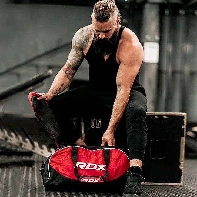 Сумка RDX GYM KIT BAG RDX чорний, червоний 58,5 х 28 см