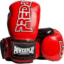 Боксерские перчатки PowerPlay 3017 Predator Красный карбон