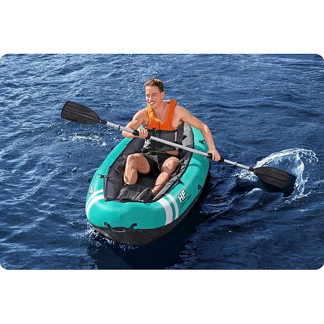 Каяк надувний Bestway Hydro-Force Ventura Elite X1 280 х 86 см, блакитно-чорний