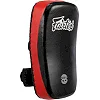 Тай-пед ударний для Муай Тай вигнутий з ременями та ручкою шкіра FAIRTEX BO-0283 (Чорний)