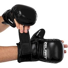 Перчатки Крабы спаринговые для MMA ZELART BO-4612 (Черный)