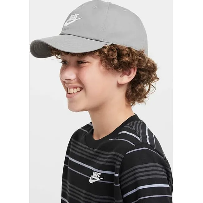Кепка NIKE K NK CLUB CAP US CB FUT WSH серый (для детей) One Size