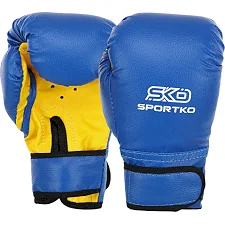 Перчатки для бокса детские искусственная кожа SPORTKO PD-2-B (Синий)