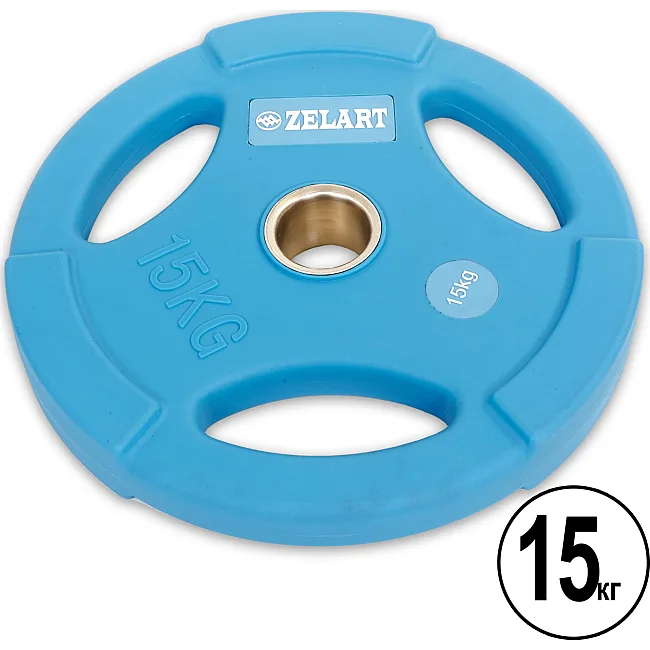 Блин на штангу ZELART TA-5336-50-15 50мм 15кг