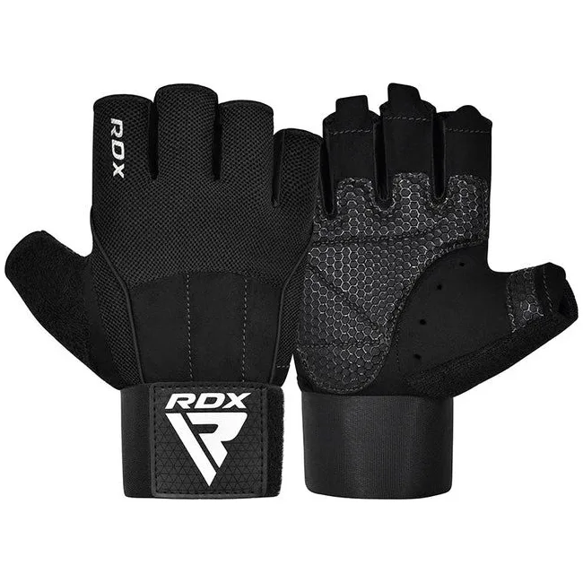 Рукавички для фітнесу RDX W3 BLACK WITH EVA PADDING