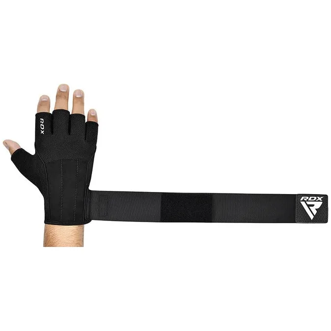 Рукавички для фітнесу RDX W3 BLACK WITH EVA PADDING