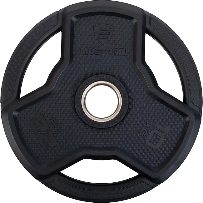 Блин для штанги обрезиненный
 LiveUp LP8330-10 ø50мм 10кг