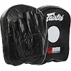 Мини-лапа боксерская изогнутая тренировочная кожа FAIRTEX BO-3356 17x20x7см 2штуки (Черный)