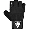 Рукавички для фітнесу RDX W3 BLACK WITH EVA PADDING