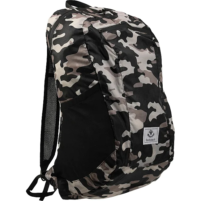 Рюкзак складной портативный WATER RESISTANT PORTABLE 4MONSTER T-CCB-24 24л (Черный-зеленый)