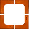 Набор плоских угловых фишек-маркеров META Flat Corner Marker Set 4 оранжевый 25х25 см