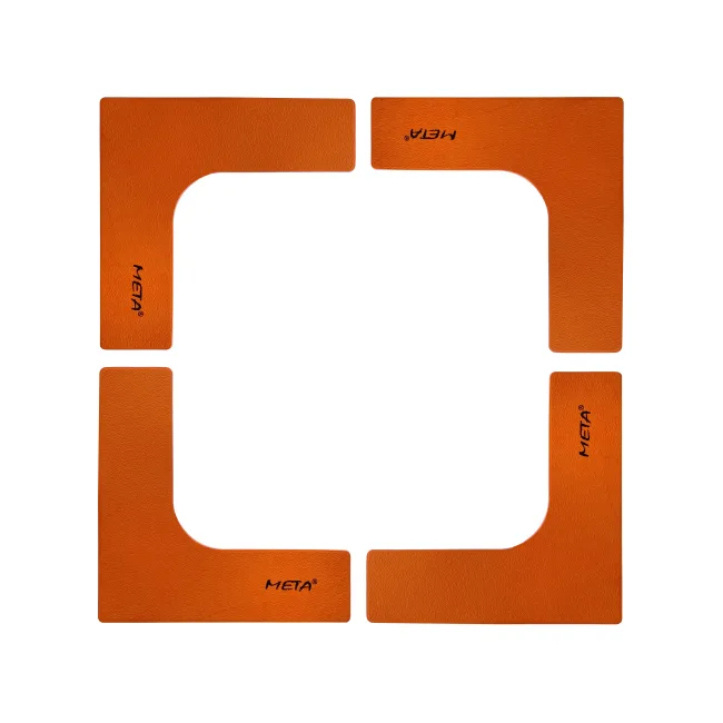 Набор плоских угловых фишек маркеров META Flat Corner Marker Set of 4 оранжевый 25х25 см