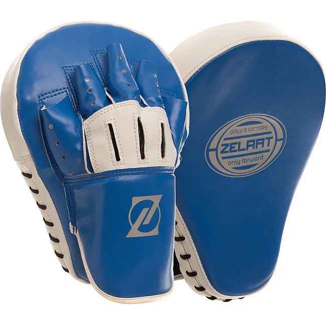 Лапа боксерская изогнутая тренировочная PU ZELART
 BO-1363 25,5x19,5x7см 2штуки (Золотой-черный)