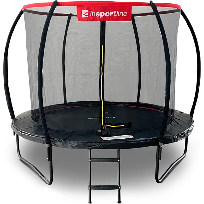 Батут inSPORTline Flea PRO с внутренней сеткой 244 см черный