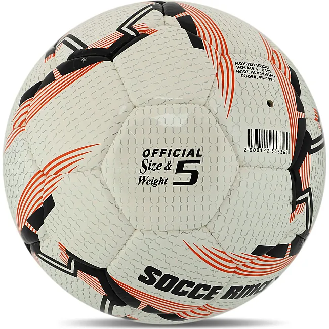 Футбольний м'яч
 SOCCERMAX FIFA FB-7996 №5 PU (Білий-помаранчевий)
