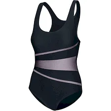 Купальник закрытый для женщин Aqua Speed STELLA LADY 8656 черный, серый Жен 36