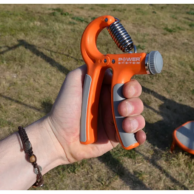 Эспандер кистевой POWER SYSTEM PS-4021 с регулируемой нагрузкой 10-40кг. Power Hand Grip Orange