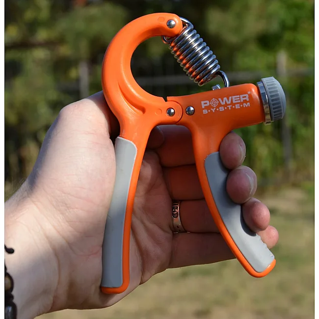 Эспандер кистевой POWER SYSTEM PS-4021 с регулируемой нагрузкой 10-40кг. Power Hand Grip Orange