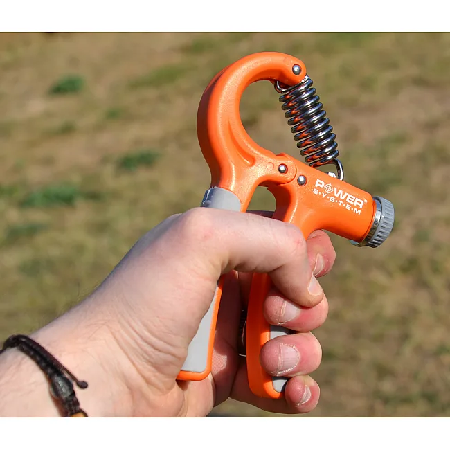 Эспандер кистевой POWER SYSTEM PS-4021 с регулируемой нагрузкой 10-40кг. Power Hand Grip Orange