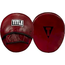 Лапы Title Boxing Blood Red Leather Punch Mitts
