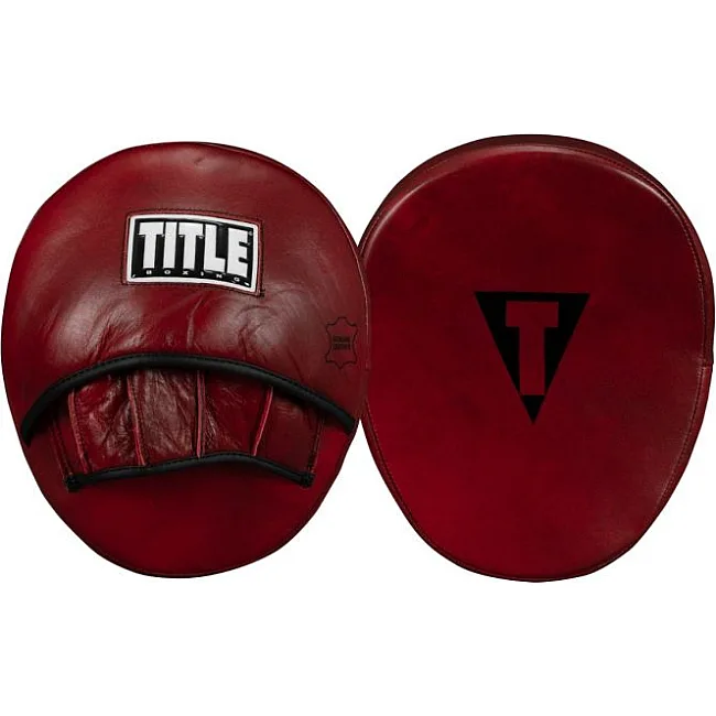 Лапы Title Boxing Blood Red Leather Punch Mitts