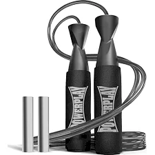 Скоростная скакалка POWERPLAY 4211 X ROPE с утяжелителем (120г*2) Черная (3м.)