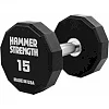 Гантель профессиональная с полиуретановым покрытием HAMMER STRENGHT TA-9215-15 (Черный)