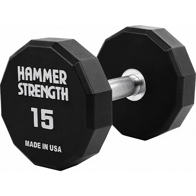Гантель профессиональная с полиуретановым покрытием HAMMER STRENGHT TA-9215-15 (Черный)