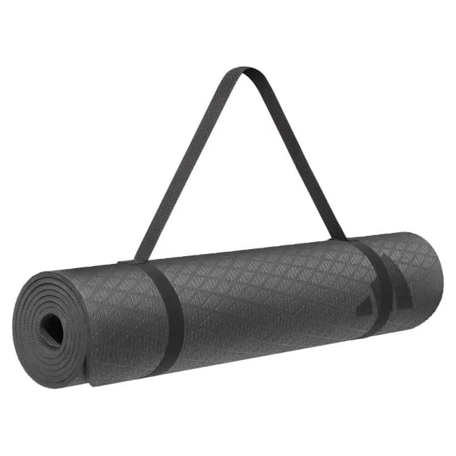 Коврик для йоги ADIDAS Yoga Mat черный 183 х 61 х 0,6 см