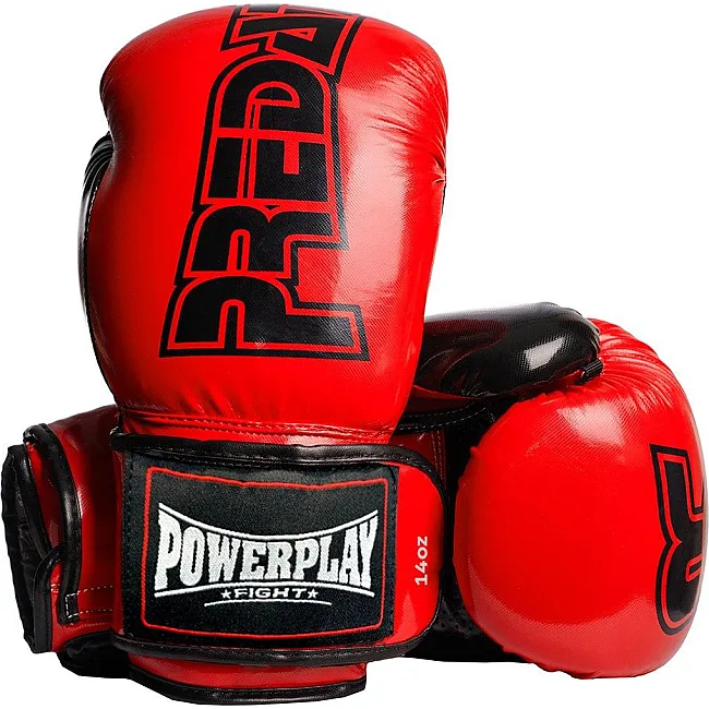 Боксерские перчатки PowerPlay 3017 Predator Красный карбон