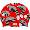 Шапочка для бассейна силиконовая для взрослых MADWAVE Raсcoons M057422 (Красный)