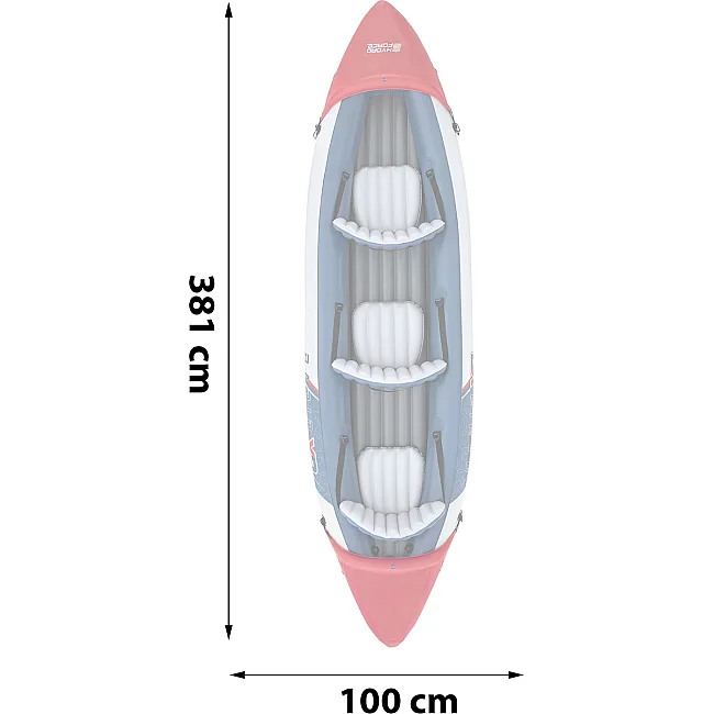 Каяк надувний Bestway 65132 Hydro-Force Rapid X3 381 х 100 см