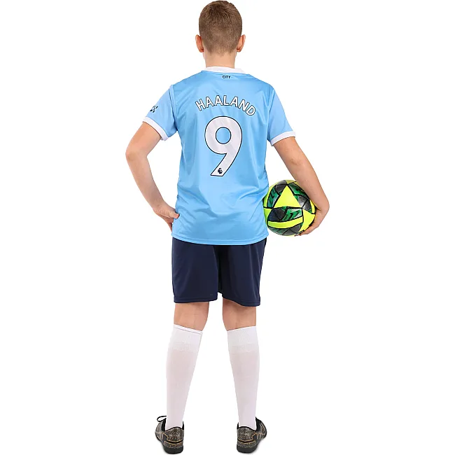 Футбольна форма дитяча із символікою клубу MANCHESTER CITY HAALAND 9 домашня 2026 SP-SPORT CO-617 (Блакитний-білий)
