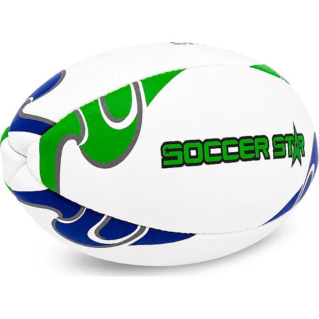 Регбийный мяч SOCCER STAR R-5342-5 (Белый-фиолетовый-салатовый)