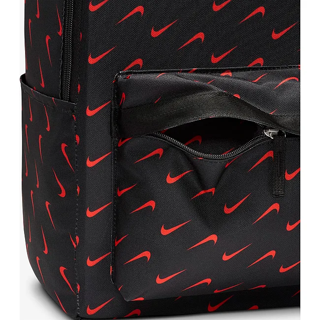 Рюкзак Nike NK HERITAGE BKPK-SWOOSH DROP 25L черный, красный 43 х 30.5 х 15 см