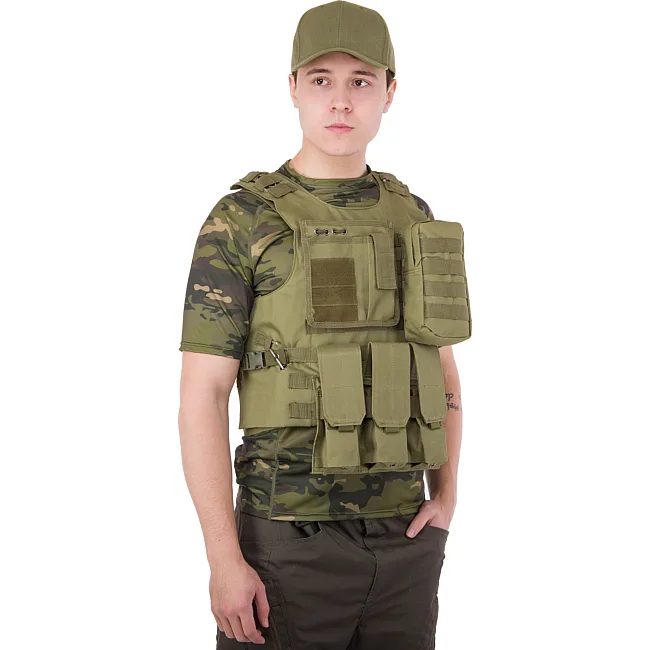 Разгрузочный жилет на 4 кармана MILITARY RANGERS ZK-5516 (Оливковый)