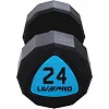 Гантели профессиональные
 с полиуретановым покрытием LiveUp LP8003-24 2шт по 24кг