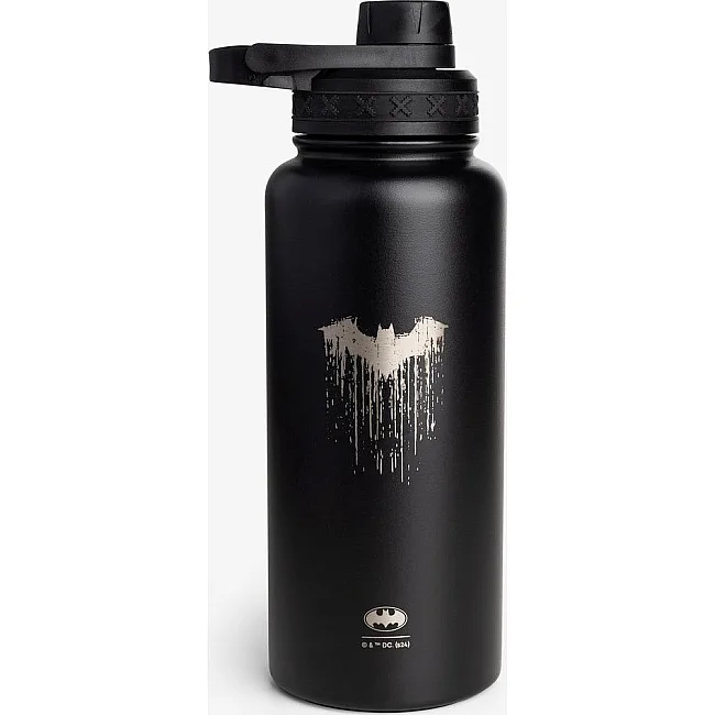 Бутылка для воды металлическая с двойной вакуумной изоляцией Bohtal Insulated Bottle 960 ml/32 oz Black Batman