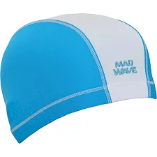 Шапочка для бассейна текстильная MADWAVE Lycra DUOTONE M052702 (Голубой)