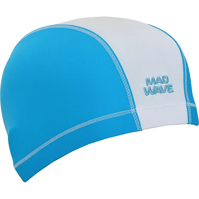 Шапочка для басейну текстильна MADWAVE Lycra DUOTONE M052702 (Блакитний)