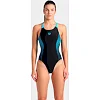 Купальник закрытый для женщин Arena OPENINGS SWIMSUIT V BACK LB черно-бирюзовый