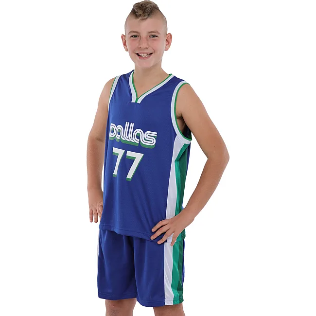 Распродажа! Детская баскетбольная форма NBA клуб Dallas Mavericks 77 BA-9453 (Синий)