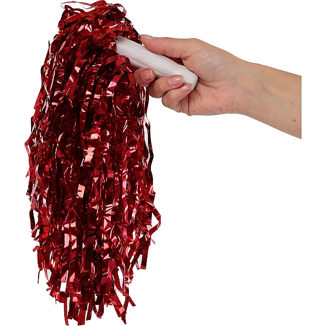 Помпони блискучі для чирлідингу з ручками SP-SPORT Pom-Poms C-0828 2шт (Синій-срібний)