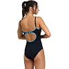 Купальник закрытый для женщин Arena TANIA CLIP BACK SWIMSUIT ONE P черный, голубой