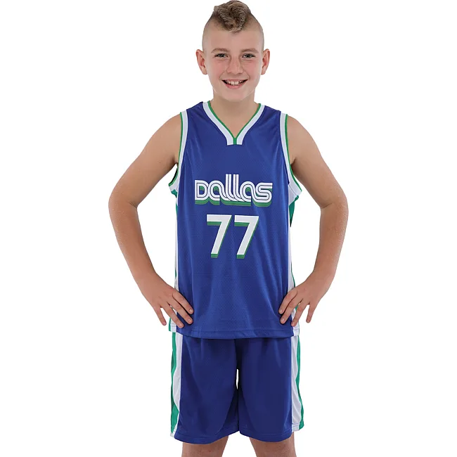 Распродажа! Детская баскетбольная форма NBA клуб Dallas Mavericks 77 BA-9453 (Синий)